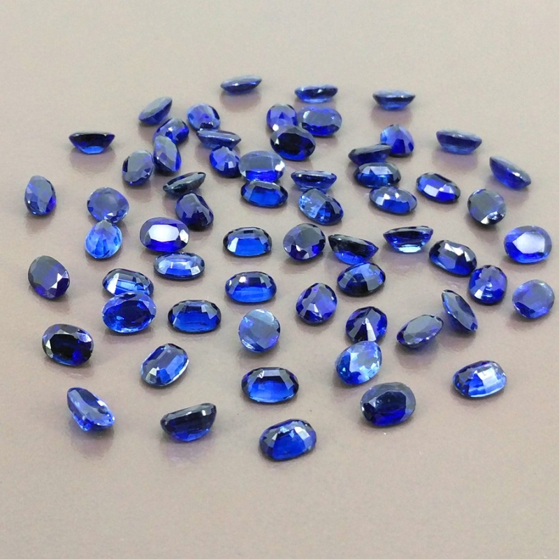 62.05 Cts. Kyanite 7x5mm Faceted Oval Shape AAA Grade Gemstones Parcel - Total 61 Pcs.