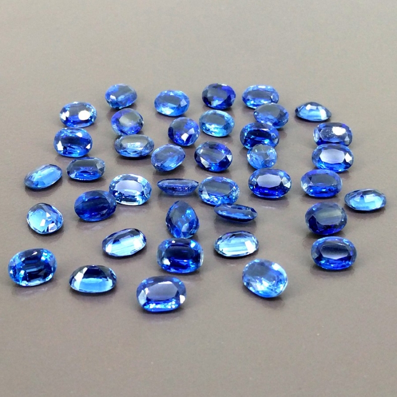 47.50 Cts. Kyanite 8x6mm Faceted Oval Shape AAA Grade Gemstones Parcel - Total 39 Pcs.