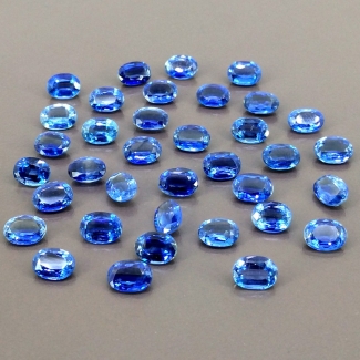 55.70 Cts. Kyanite 8x6mm Faceted Oval Shape AAA+ Grade Gemstones Parcel - Total 36 Pcs.