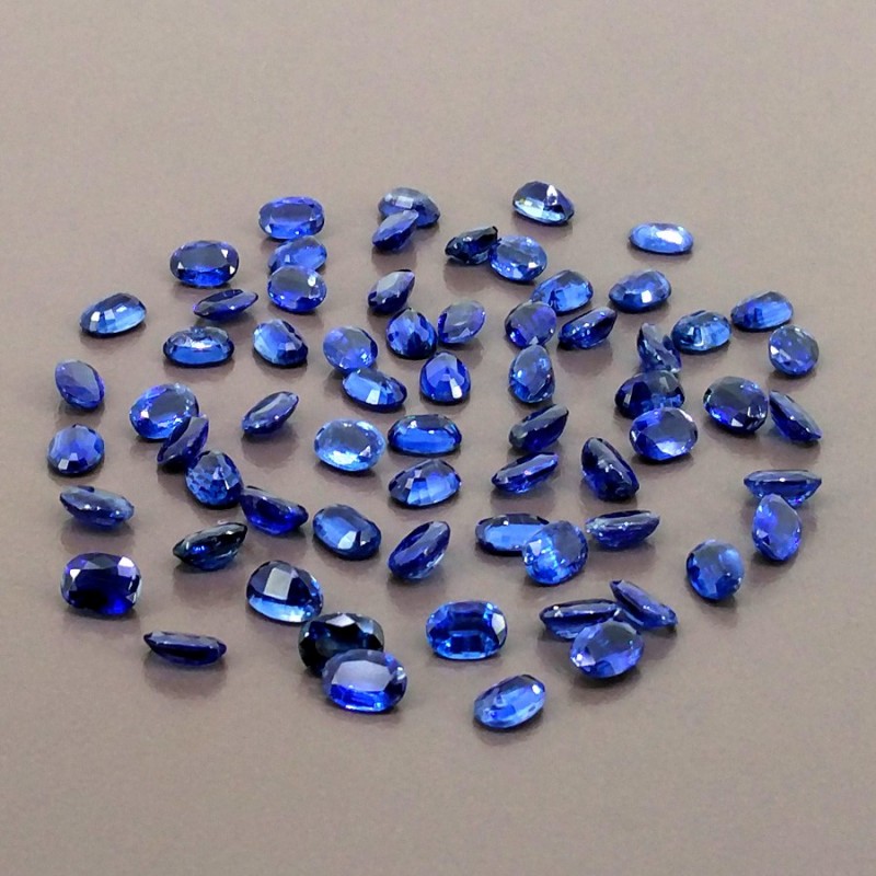 Kyanite Faceted Oval Shape AAA Grade Gemstone Parcel - 7x5mm - 66 Pc. - 65.75 Cts.