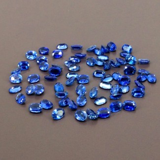 Kyanite Faceted Oval Shape AAA+ Grade Gemstone Parcel - 7x5mm - 69 Pc. - 66.40 Cts.