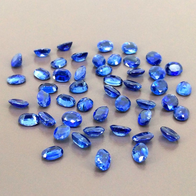 72.25 Cts. Kyanite 8x6mm Faceted Oval Shape AAA Grade Gemstones Parcel - Total 48 Pcs.