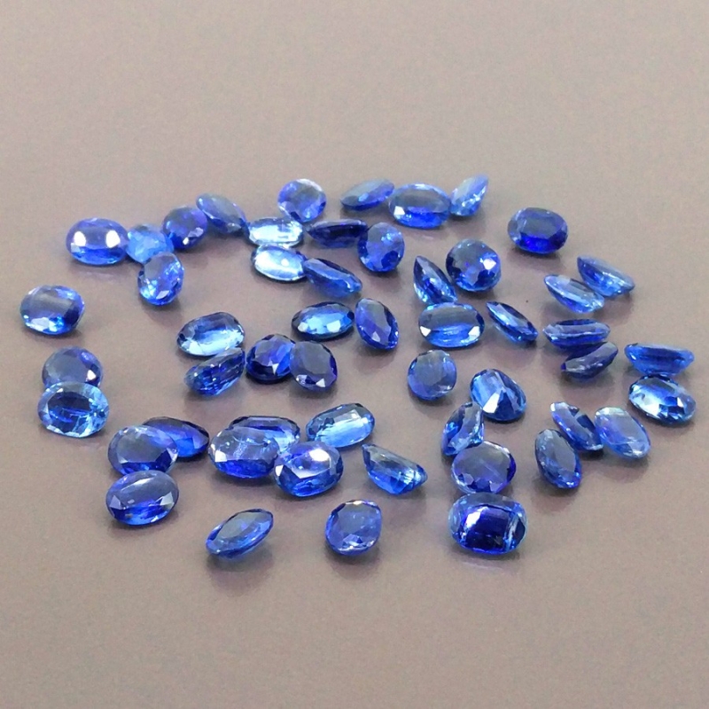 74.85 Cts. Kyanite 8x6mm Faceted Oval Shape AAA Grade Gemstones Parcel - Total 52 Pcs.