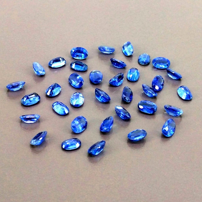 20.10 Cts. Kyanite 6x4mm Faceted Oval Shape AA+ Grade Gemstones Parcel - Total 35 Pcs.