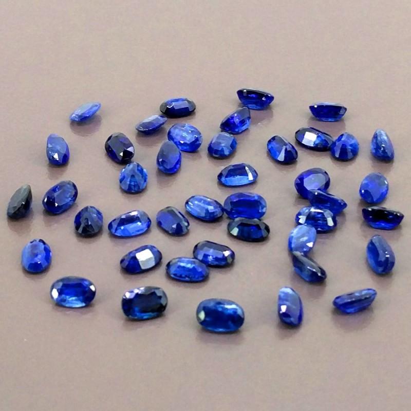 Kyanite Faceted Oval Shape AA+ Grade Gemstone Parcel - 6x4mm - 42 Pc. - 25.40 Cts.