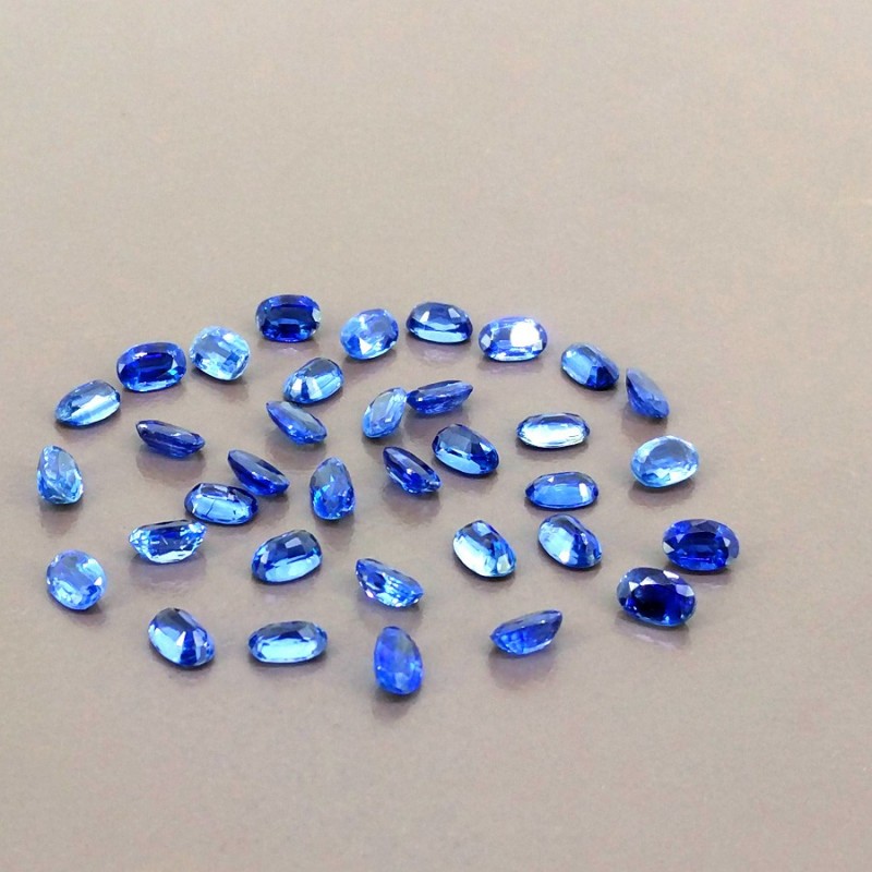 Kyanite Faceted Oval Shape AAA+ Grade Gemstone Parcel - 6x4mm - 35 Pc. - 21.20 Cts.