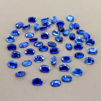 Kyanite Faceted Oval Shape AA+ Grade Gemstone Parcel - 6x4mm - 51 Pc. - 29.55 Cts.