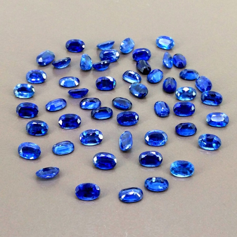 29.55 Cts. Kyanite 6x4mm Faceted Oval Shape AA+ Grade Gemstones Parcel - Total 51 Pcs.