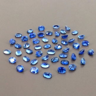 31.55 Cts. Kyanite 6x4mm Faceted Oval Shape AAA+ Grade Gemstones Parcel - Total 54 Pcs.