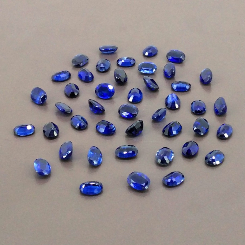 44.80 Cts. Kyanite 7x5mm Faceted Oval Shape AA Grade Gemstones Parcel - Total 43 Pcs.