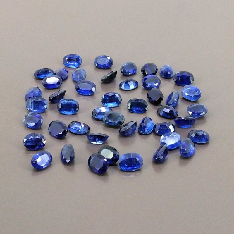 46.40 Cts. Kyanite 7x5mm Faceted Oval Shape AA Grade Gemstones Parcel - Total 45 Pcs.
