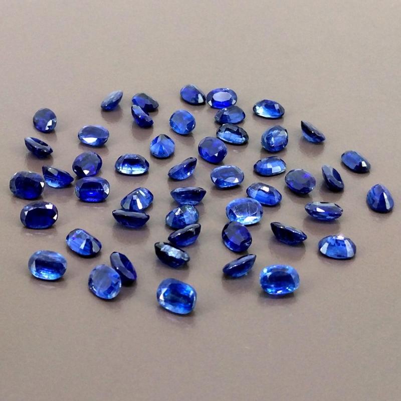 48.95 Cts. Kyanite 7x5mm Faceted Oval Shape AA Grade Gemstones Parcel - Total 48 Pcs.