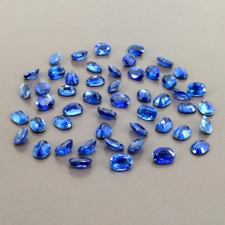 50 Cts. Kyanite 7x5mm Faceted Oval Shape AA Grade Gemstones Parcel - Total 50 Pcs.