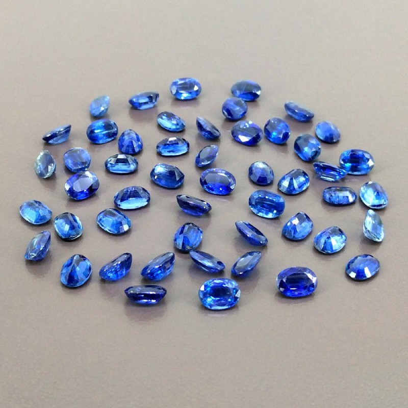 Kyanite Faceted Oval Shape AA Grade Gemstone Parcel - 7x5mm - 50 Pc. - 50 Cts.