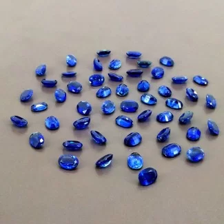 Kyanite Faceted Oval Shape AA Grade Gemstone Parcel - 7x5mm - 51 Pc. - 52.30 Cts.