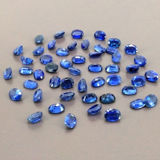 50.90 Cts. Kyanite 7x5mm Faceted Oval Shape AA Grade Gemstones Parcel - Total 50 Pcs.