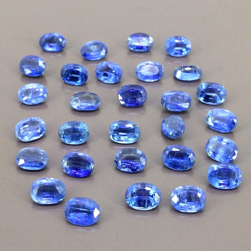 46.40 Cts. Kyanite 8x6mm Faceted Oval Shape AA Grade Gemstones Parcel - Total 29 Pcs.