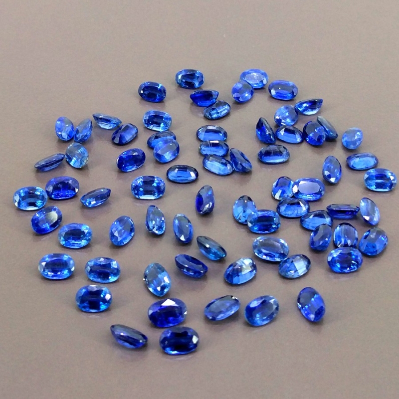 41.65 Cts. Kyanite 6x4mm Faceted Oval Shape AAA Grade Gemstones Parcel - Total 70 Pcs.