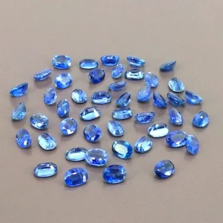 46.60 Cts. Kyanite 7x5mm Faceted Oval Shape AAA Grade Gemstones Parcel - Total 46 Pcs.