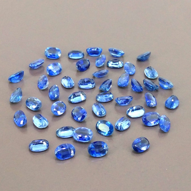 46.60 Cts. Kyanite 7x5mm Faceted Oval Shape AAA Grade Gemstones Parcel - Total 46 Pcs.