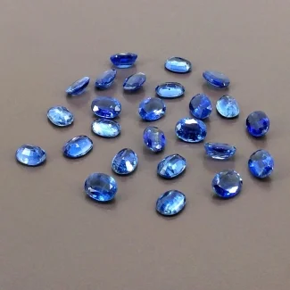 38.25 Cts. Kyanite 8x6mm Faceted Oval Shape AAA Grade Gemstones Parcel - Total 25 Pcs.