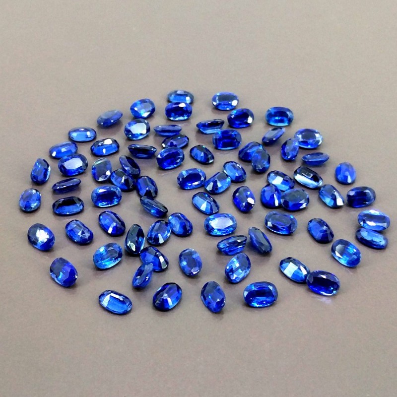 42.20 Cts. Kyanite 6x4mm Faceted Oval Shape AAA+ Grade Gemstones Parcel - Total 73 Pcs.