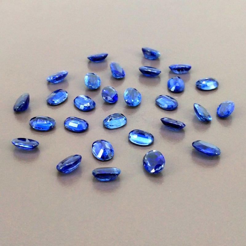 39.30 Cts. Kyanite 8x6mm Faceted Oval Shape AAA Grade Gemstones Parcel - Total 28 Pcs.
