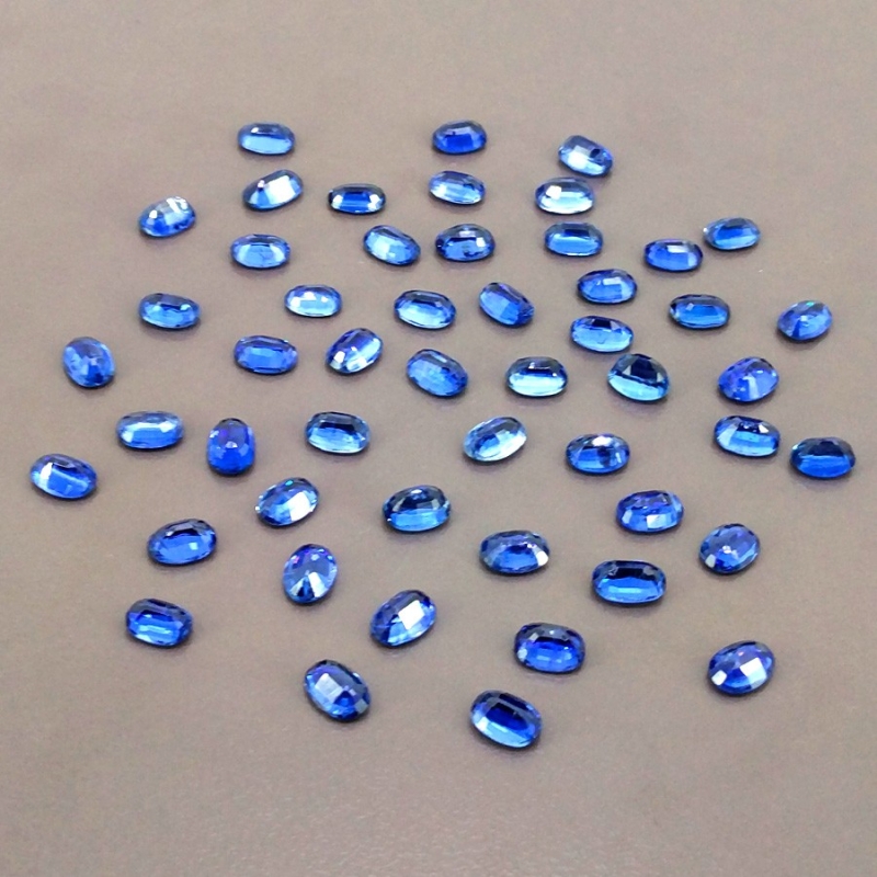 56 Cts. Kyanite 7x5mm Faceted Oval Shape AA Grade Gemstones Parcel - Total 51 Pcs.