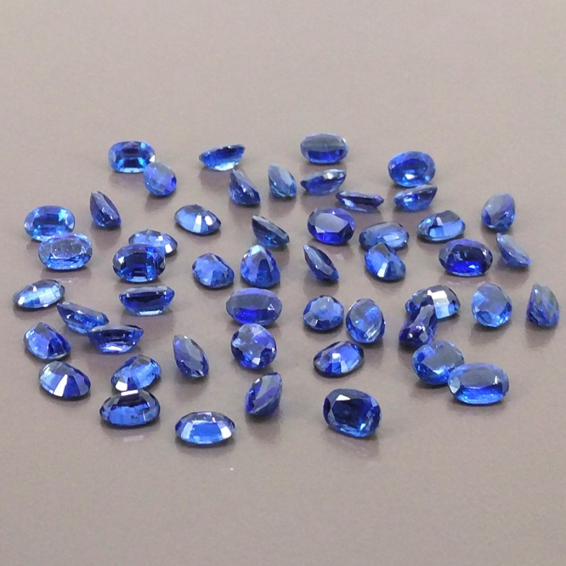 50.60 Cts. Kyanite 7x5mm Faceted Oval Shape AAA Grade Gemstones Parcel - Total 50 Pcs.
