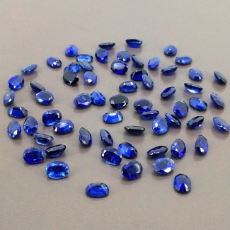 61.85 Cts. Kyanite 7x5mm Faceted Oval Shape AAA Grade Gemstones Parcel - Total 63 Pcs.