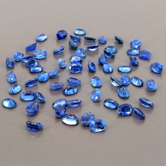 62.65 Cts. Kyanite 7x5mm Faceted Oval Shape AAA Grade Gemstones Parcel - Total 62 Pcs.