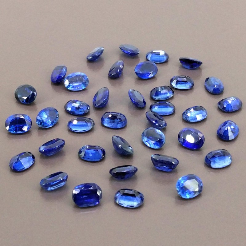 56.60 Cts. Kyanite 8x6mm Faceted Oval Shape AA+ Grade Gemstones Parcel - Total 37 Pcs.