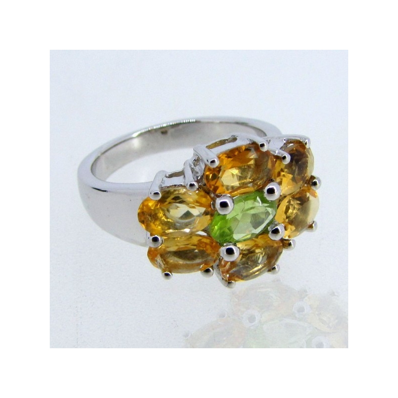 Multi Stones 925 Sterling Silver Ring