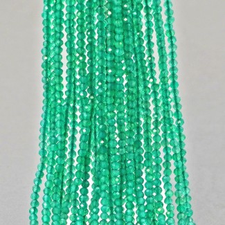 Green Onyx 3-3.5mm Faceted Rondelle Shape AAA Grade 13 Inch Long Gemstone Beads Strand
