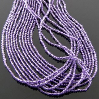 African Amethyst 2-2.5mm Smooth Round Shape AA Grade 14 Inch Long Gemstone Beads Strand
