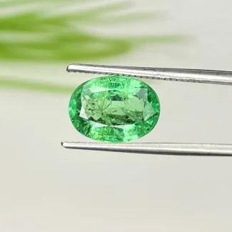  1.80 Carats Emerald 9.89x7.04mm Faceted Oval Shape A Grade Loose Gemstone - Total 1 Pc.