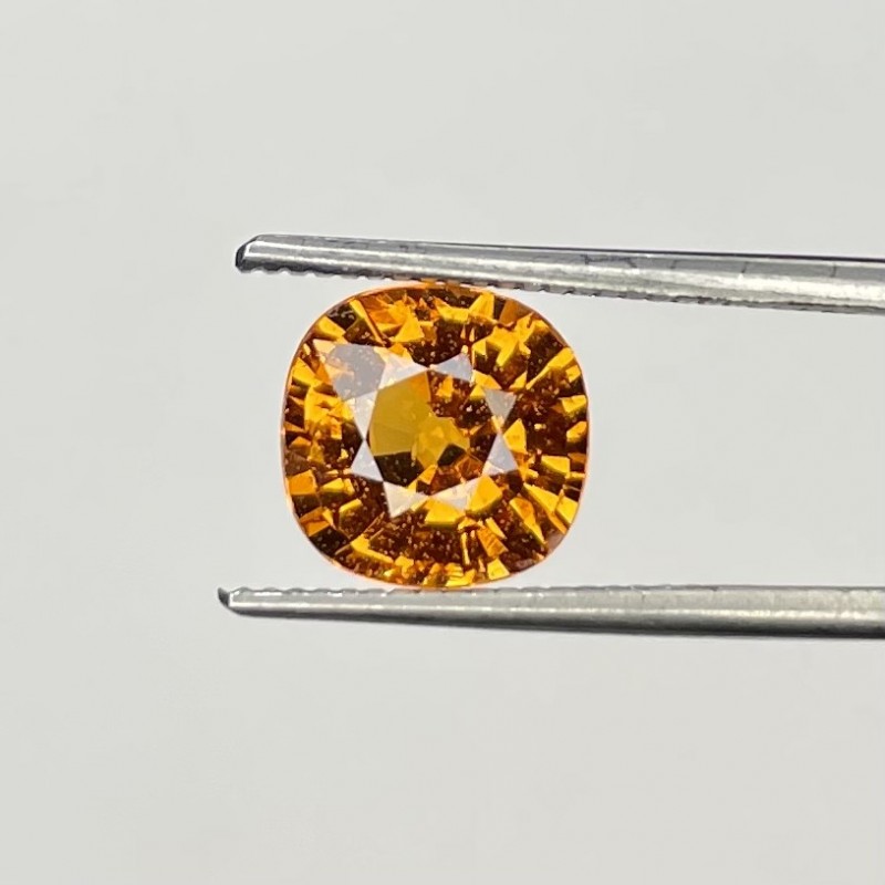  2.34 Cts. Spessartite Garnet 7.23x7.44mm Faceted Cushion Shape AAA Grade Loose Gemstone - Total 1 Pc.