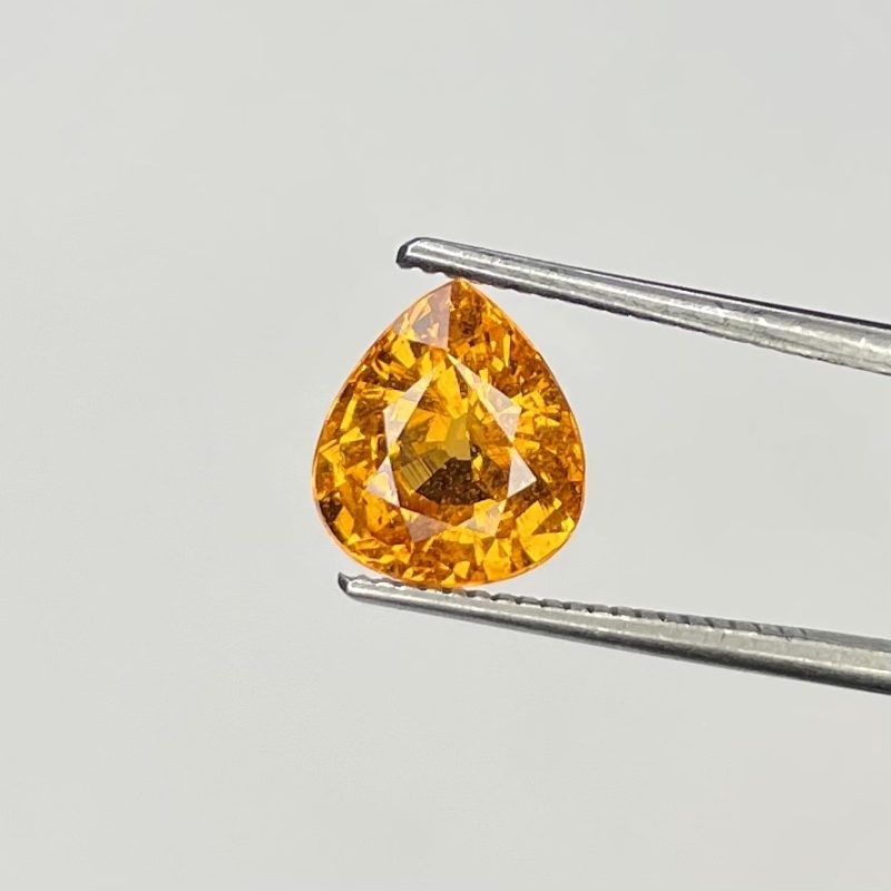  2.19 Cts. Spessartite Garnet 7.12x8mm Faceted Pear Shape AA Grade Loose Gemstone - Total 1 Pc.