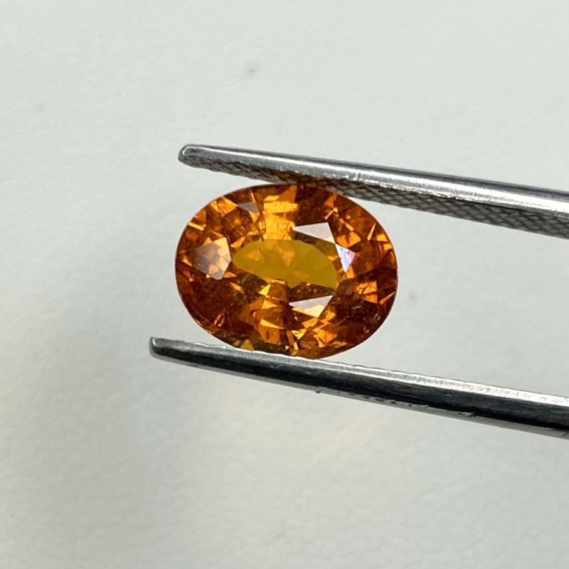  3.12 Cts. Spessartite Garnet 7.79x9.58mm Faceted Oval Shape AA Grade Loose Gemstone - Total 1 Pc.