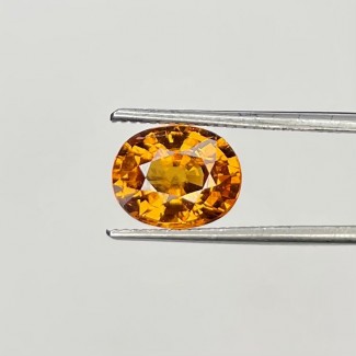 Spessartite Garnet Faceted Oval Shape AAA+ Grade Loose Gemstone - 6.67x8.42mm - 1 Pc. - 2.39 Cts.
