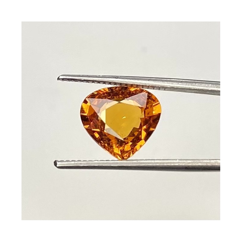  2.61 Cts. Spessartite Garnet 8.28x9.16mm Faceted Heart Shape AAA Grade Loose Gemstone - Total 1 Pc.