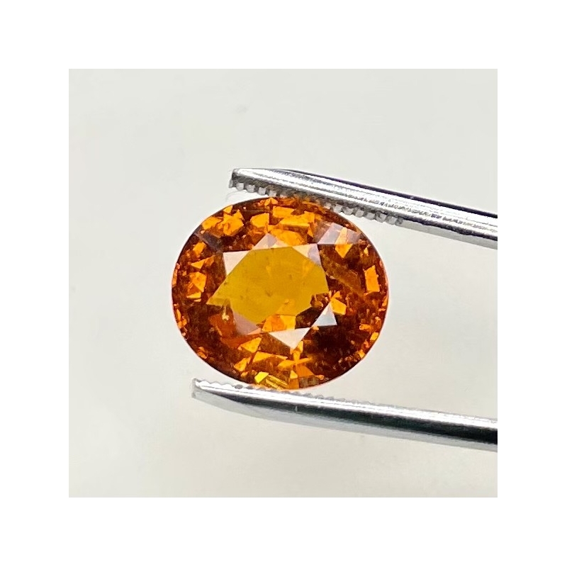  8.11 Cts. Spessartite Garnet 10.75x12.35mm Faceted Oval Shape AA+ Grade Loose Gemstone - Total 1 Pc.