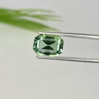 Green Tourmaline Step Cut Octagon Shape AA+ Grade Loose Gemstone - 9x6.5mm - 1 Pc. - 3.05 Cts.