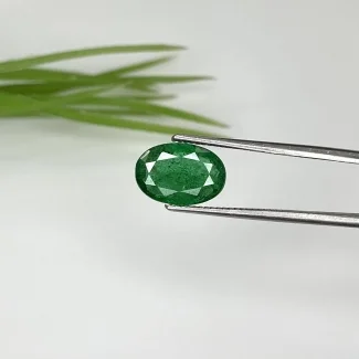  1.75 Cts. Emerald 9.47X6.48mm Faceted Oval Shape A Grade Loose Gemstone - Total 1 Pc.