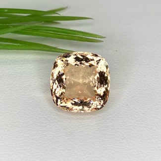Morganite Faceted Square Cushion Shape Loose Gemstone - 12mm - 1 Pc. - 8 Cts.