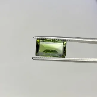  2.40 Cts. Green Tourmaline 10x6mm Step Cut Baguette Shape AA+ Grade Loose Gemstone - Total 1 Pc.