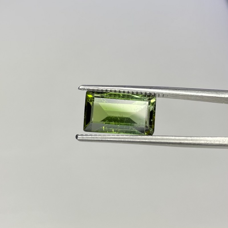 Green Tourmaline Step Cut Baguette Shape Loose Gemstone - 10x6mm - 1 Pc. - 2.40 Cts.