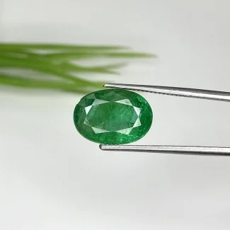 3.20 Cts. Emerald 11.73x8.21mm Faceted Oval Shape A+ Grade Loose Gemstone - Total 1 Pc.