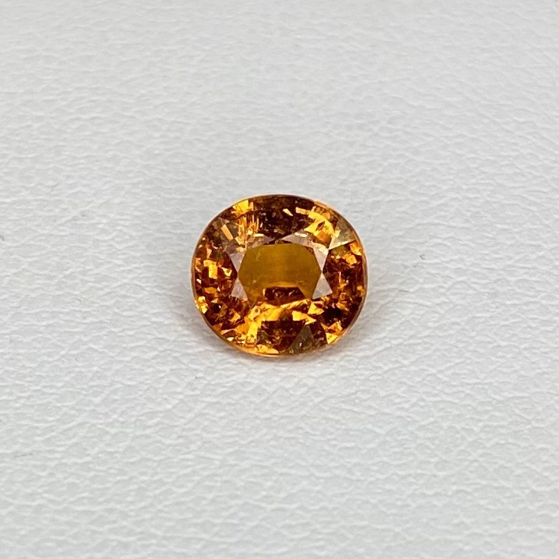 Spessartite Garnet Faceted Oval Shape Loose Gemstone - 6.93x6.37mm - 1 Pc. - 1.48 Cts.