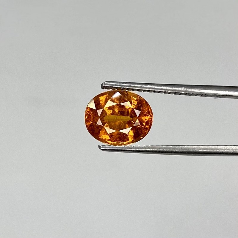 Spessartite Garnet Faceted Oval Shape A+ Grade Loose Gemstone - 8.01x6.50mm - 1 Pc. - 2.13 Cts.